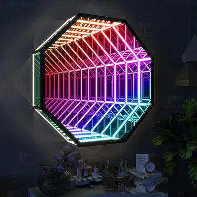acheter Home Bar LED Sign Neon Rétroviseur arrière-plan Mur Décoratif Infinity LED Rétroviseur fabrication en ligne