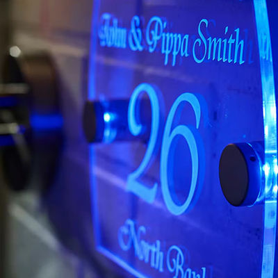 acheter L'acrylique rétroéclairé 3D LED Panneau acrylique Odm Panneau publicitaire extérieur Bleu fabrication en ligne