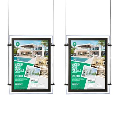 acheter Immobilier étanche rétroéclairée Affiche publicitaire suspendue Photo Slim Photo Led Light Box fabrication en ligne
