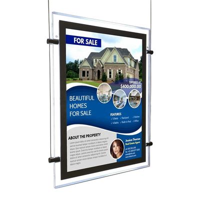 acheter L'acrylique mince éclairé par des cristaux à LED Lightbox Consommation d'énergie 5,76W Méthode de suspension à la fois verticale et horizontale fabrication en ligne