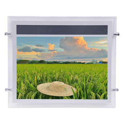 acheter Boîte à lumière en cristal LED SMD Boîte à néon publicitaire argentée 2835 Panneau acrylique à bande LED fabrication en ligne