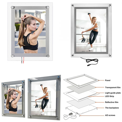 acheter BD-A4 Boîte lumineuse LED à cristaux pour affiches remplaçables fabrication en ligne
