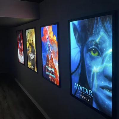 Tableau de menus de restaurant Boîtes de lumière publicitaires Cartes d'affichage de film Cadre ultra mince Boîte de lumière LED