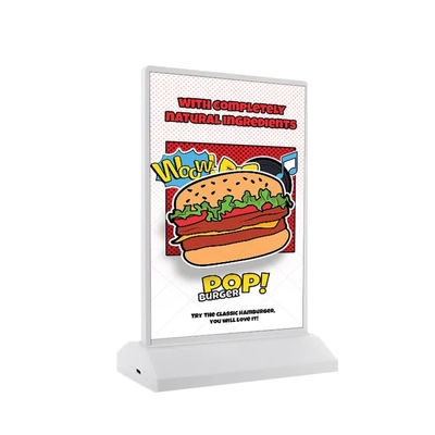 Boîtes lumineuses à LED à double face A4 pour le menu des restaurants rechargeables