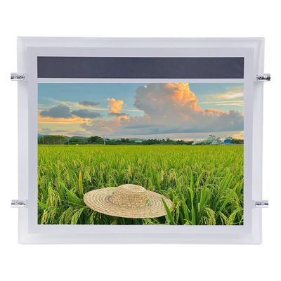 Boîte à lumière en cristal LED SMD Boîte à néon publicitaire argentée 2835 Panneau acrylique à bande LED