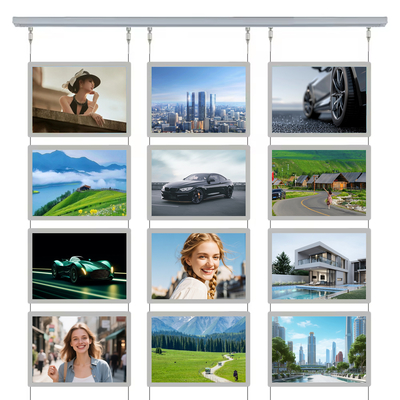 Boîte de lumière LED à cristaux personnalisée 80000hr Boîtes de lumière publicitaires rétroéclairées en acrylique clair