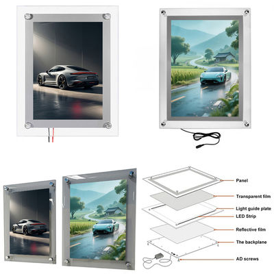 Boîte lumineuse LED en verre durable pour la publicité extérieure intérieure