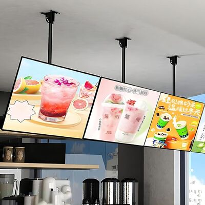 Caisson lumineux LED ultra-mince mural avec cadre en alliage d'aluminium pour enseigne de menu et publicité